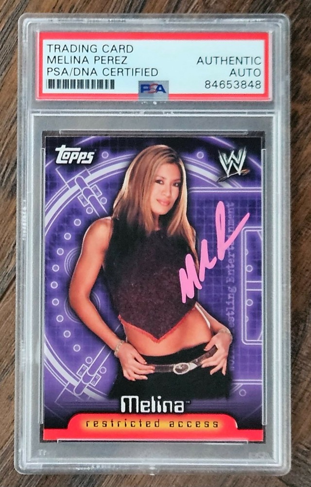 Melina WWE Diva Topps 2006 Signed Autographed Card PSA Authenticated