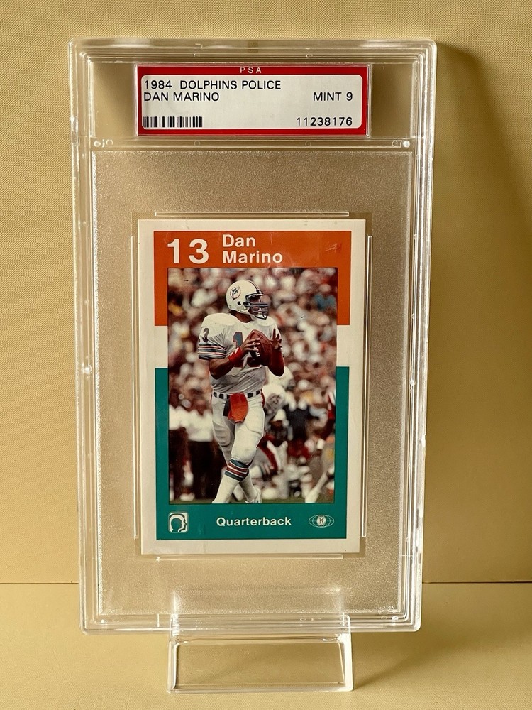 1984 DOLPHINS POLICE DAN MARINO PSA MINT 9