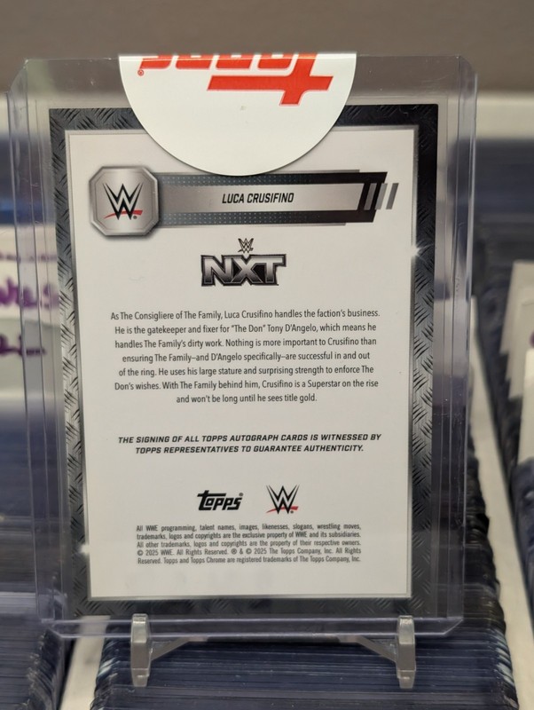 2025 Topps Chrome WWE Luca Crusifino Black Auto RC - 1/10 INSCRIPTION 1/1?  view 2