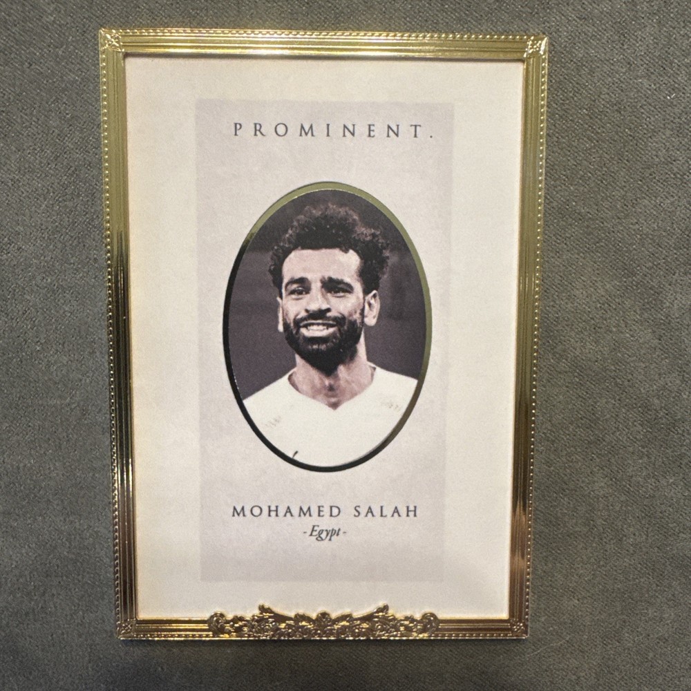 Mohamed Salah 2024 Futera Nostaliga Prominent #PMG28 23KT Gold Framed /14.