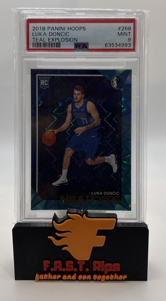 Luka Doncic 2018-19 Panini NBA Hoops TEAL EXPLOSION RC #268 PSA 9 Mavs/Lakers