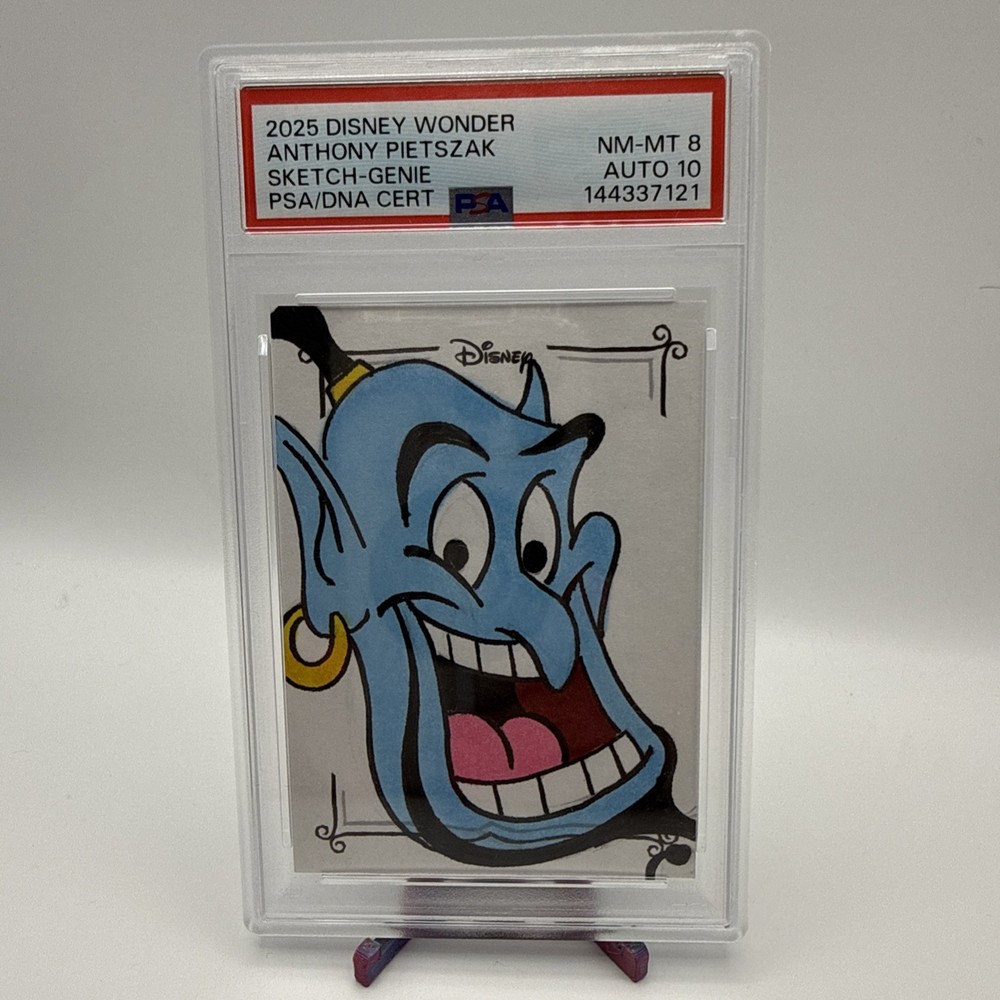 2025 Topps Disney Wonder Genie Artist Sketch Auto 1/1 Anthony Pietszak