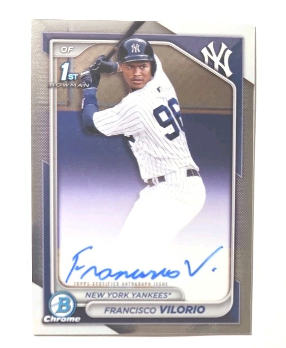 2024 Bowman Chrome Auto #CPA-FV Francisco Vilorio RC (YANKEES) !!