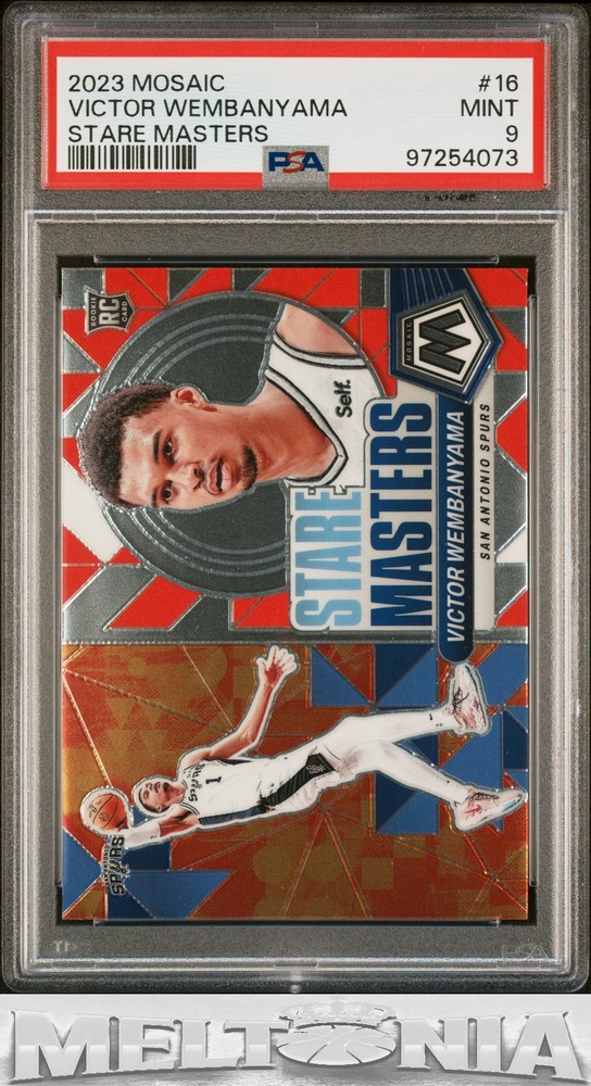 Victor Wembanyama 2023-24 Panini Mosaic #16 Stare Masters PSA 9 RC