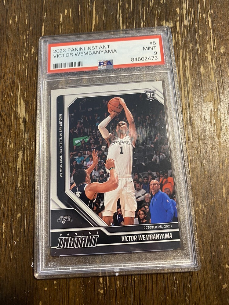 2023 PANINI INSTANT VICTOR WEMBANYAMA #5 ROOKIE Card RC SPURS 1/44142 PSA 9