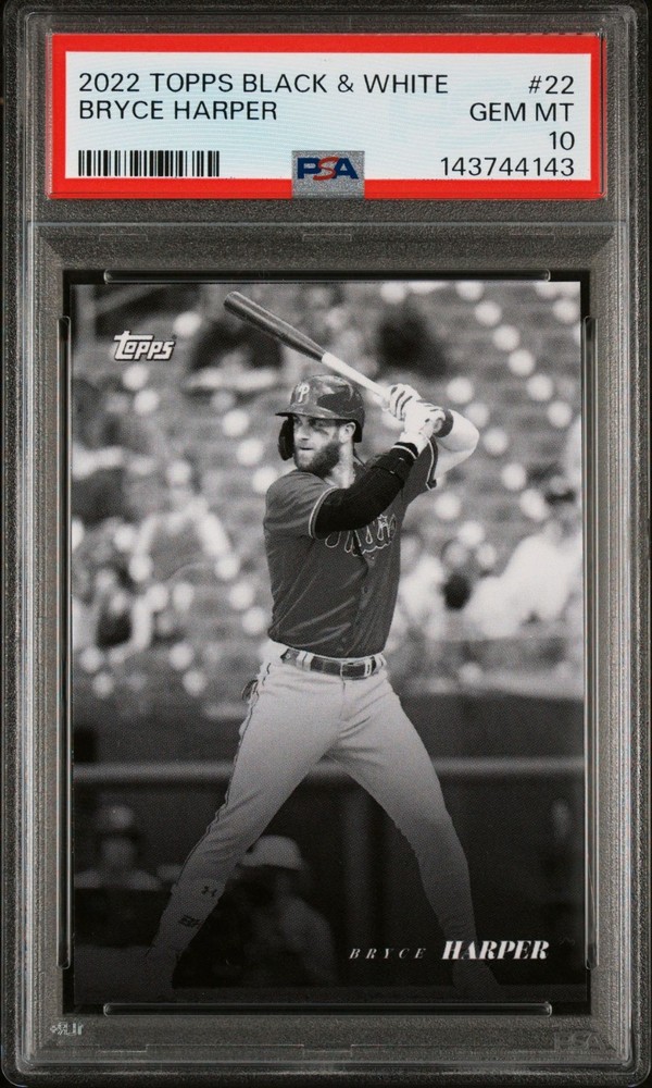 Bryce Harper 2022 Topps Black & White #22 PSA 10