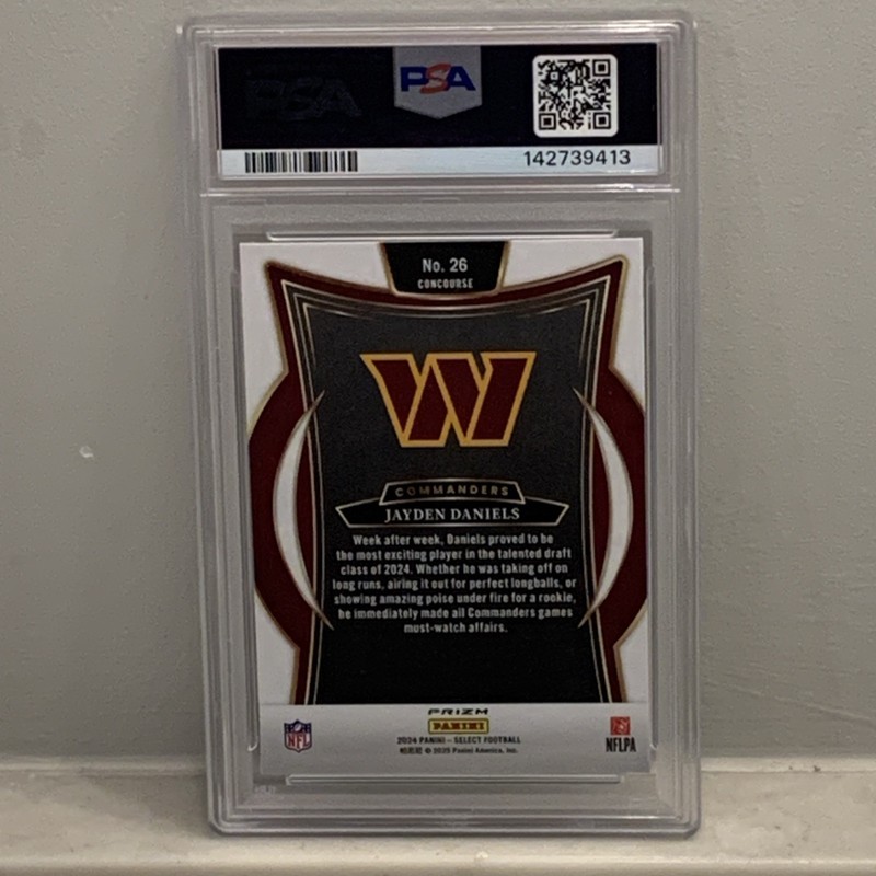 2024 PANINI SELECT SILVER PRIZM #26 JAYDEN DANIELS ROOKIE RC PSA 10 view 2
