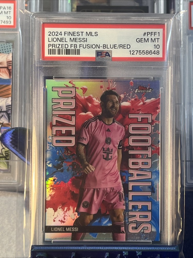 Lionel Messi /45 Blue Red Fusion PSA 10 Multi Case Hit 2024 Finest MLS PFF-1