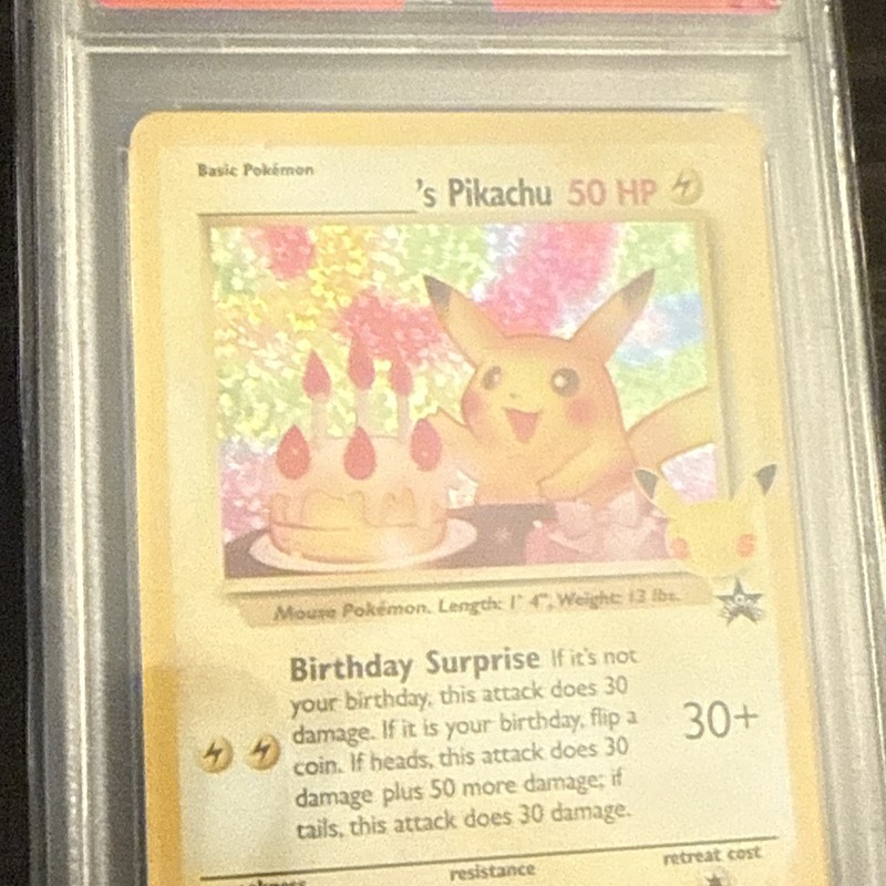 2021 Pokemon Celebrations Classic Collection Birthday Pikachu Holo #24 PSA 10 view 2