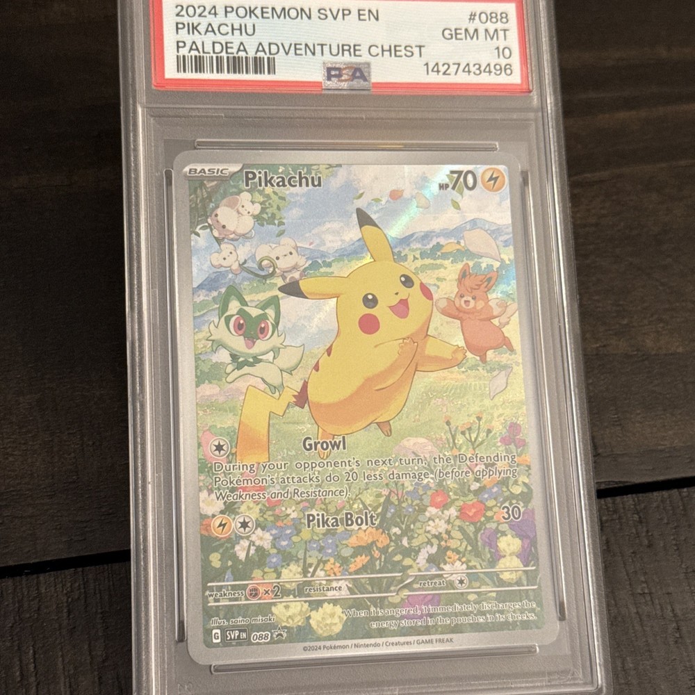 2024 Pokemon SVP EN Paldea Adventure Chest #088 Pikachu PSA 10 GEM MINT