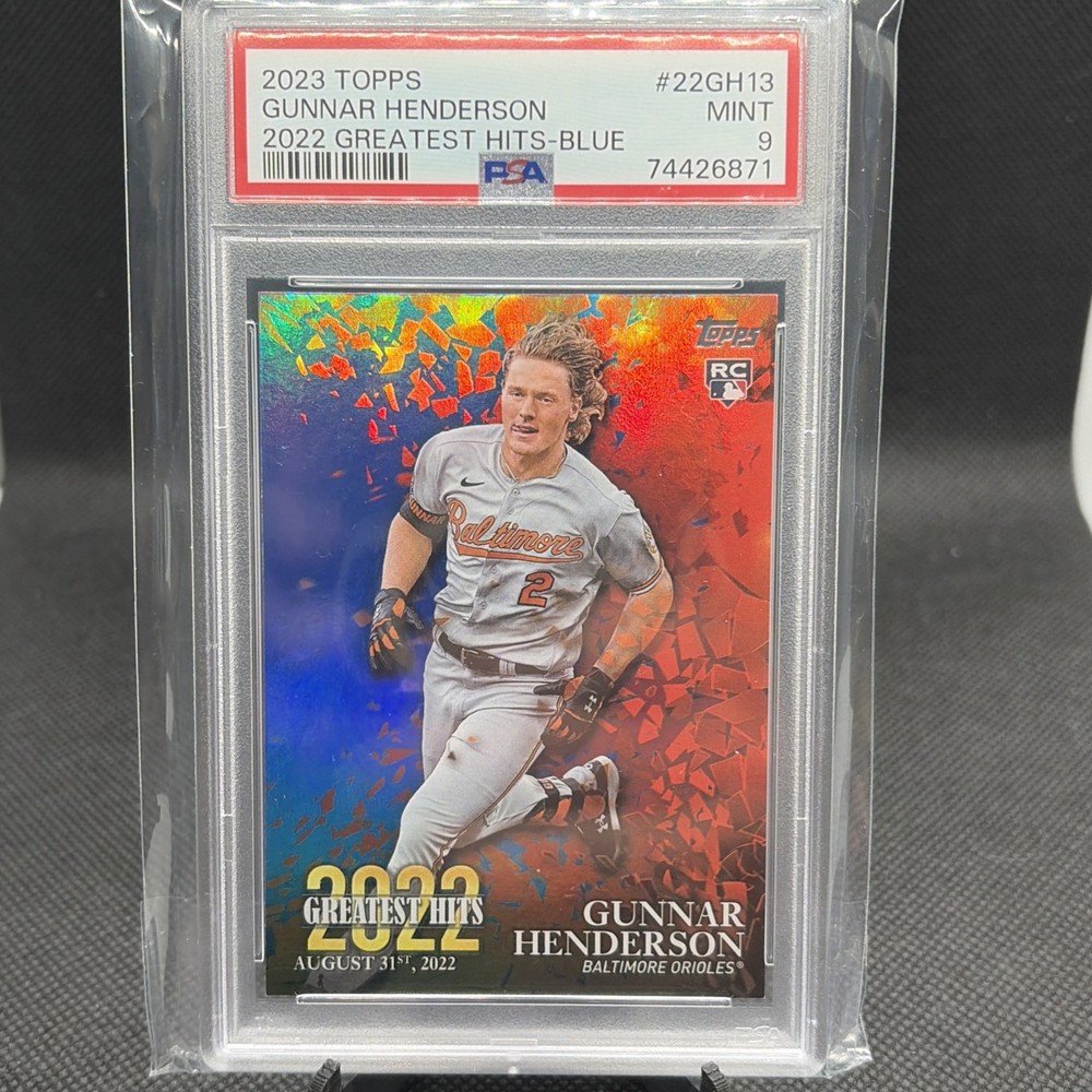2023 Topps Gunnar Henderson 2022 Greatest Hits Blue PSA 9