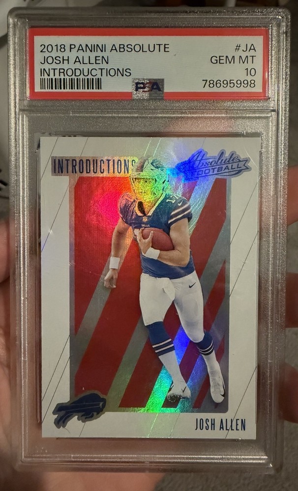 JOSH ALLEN 2018 PANINI ABSOLUTE INTRODUCTIONS ROOKIE #JA BILLS PSA 10