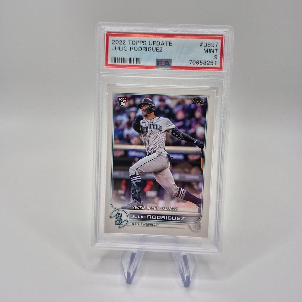 2022 Topps Update Julio Rodriguez Rookie Debut RC #US97 PSA 9 Mint Mariners