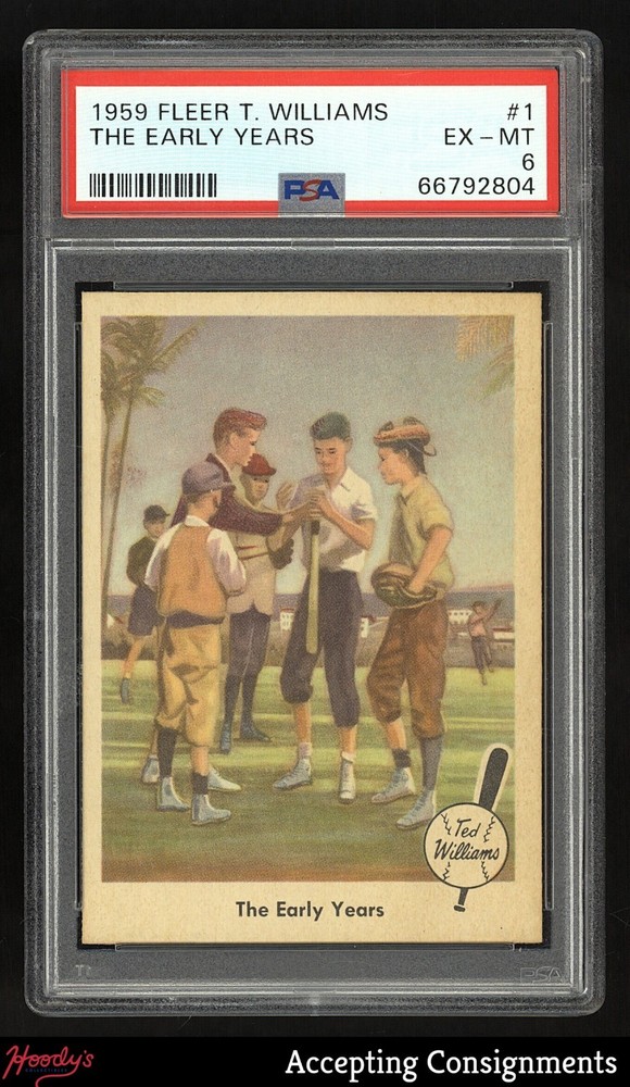 1959 Fleer Ted Williams #1 The Early Years RED SOX HOF PSA 8 NM/MT