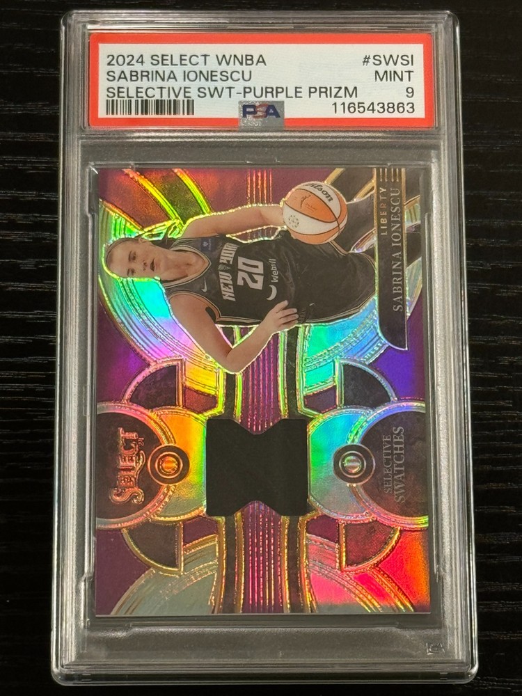 2024 Select WNBA Jersey Purple Prizm Sabrina Ionescu /49 PSA 9 (pop:4, higher:0)