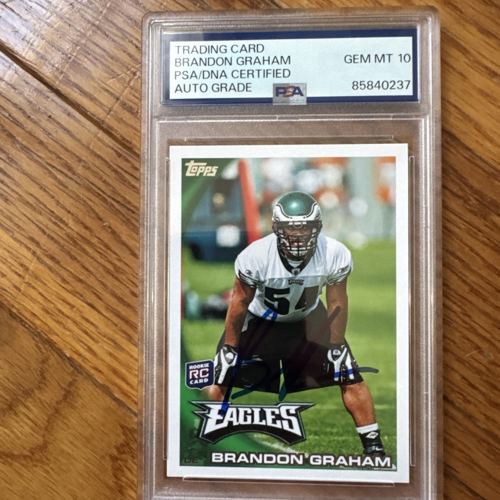 Brandon Graham signed auto 2010 Topps Football Eagles PSA 10 Auto 01