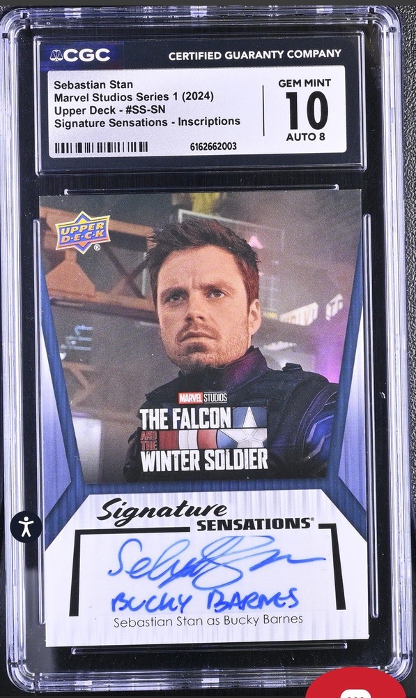 Marvel Studios - Sebastian Stan - Signature Sensations Auto - CGC 10 💎 Top Pop