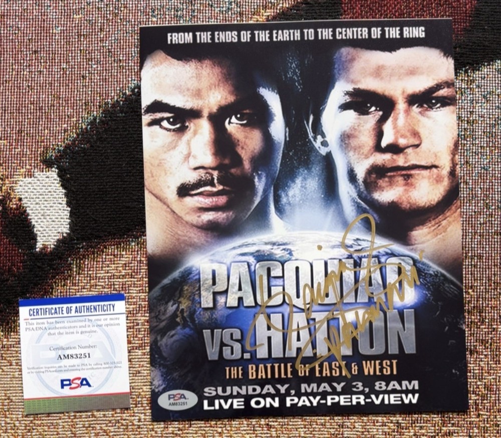 Autographed Manny Pacquiao 8x10 Promo Poster PSA Certified