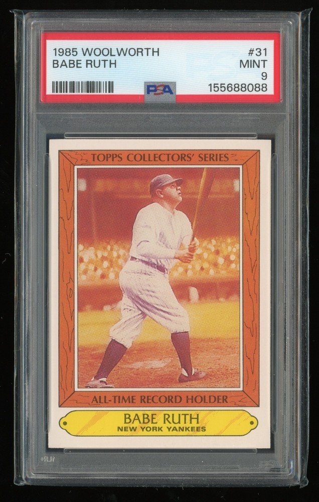 1985 Woolworth #31 Babe Ruth **PSA 9** MINT New York Yankees