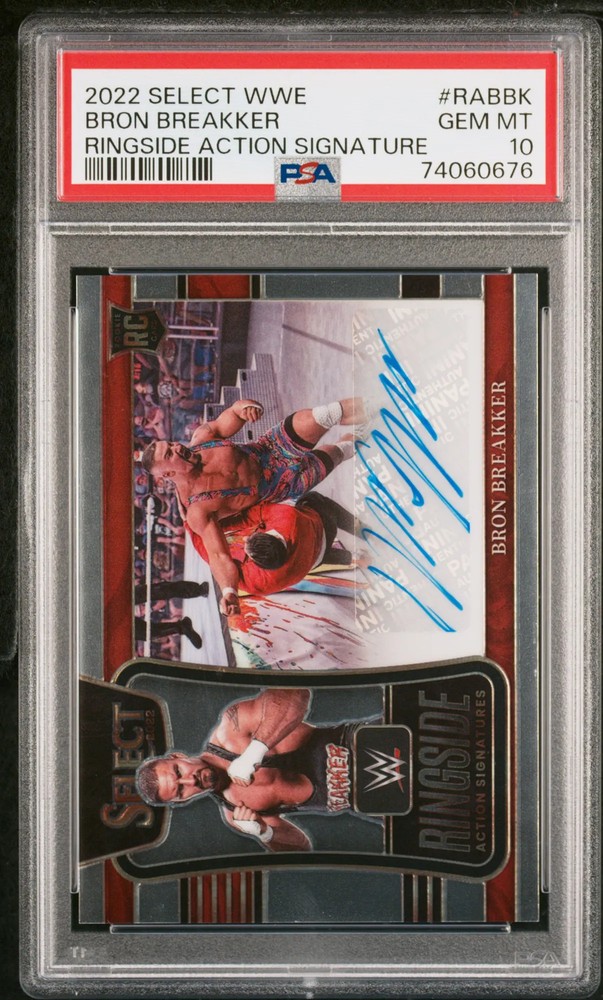 2022 Panini Select WWE Ringside Action Bron Breakker #RABBK PSA 10 Auto