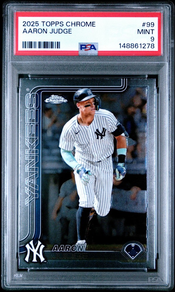 2025 Topps Chrome Aaron Judge #99 PSA 9 view 1