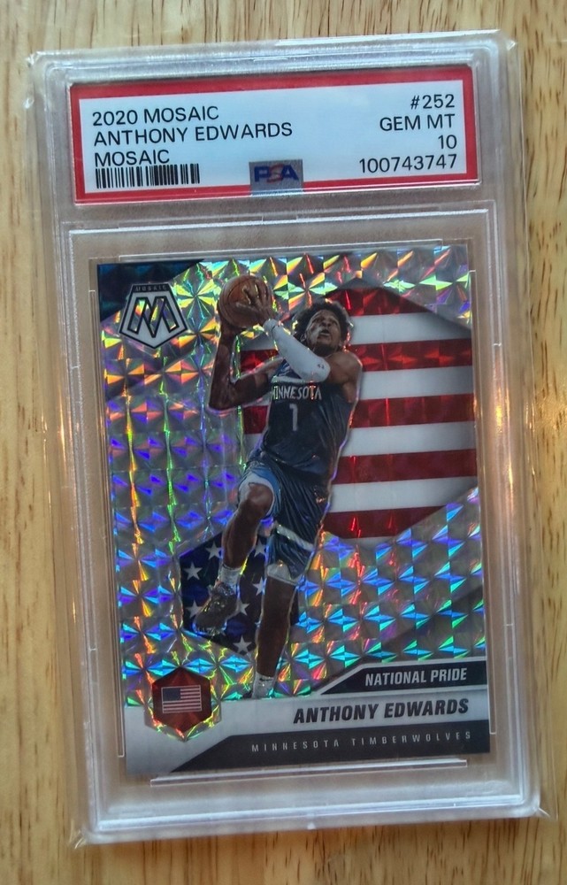 2020-21 Panini Mosaic - National Pride Anthony Edwards #252 Mosaic Prizm (RC)