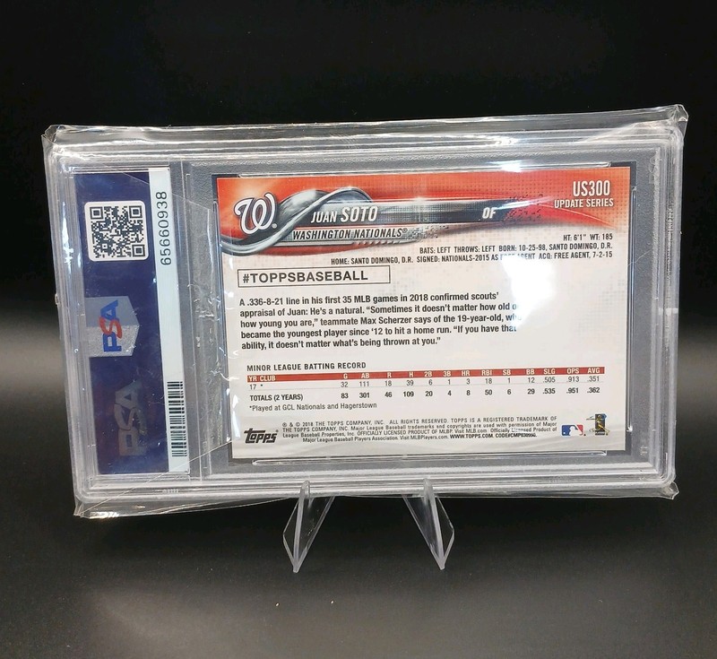 2018 Topps Update JUAN SOTO PSA 10 view 2