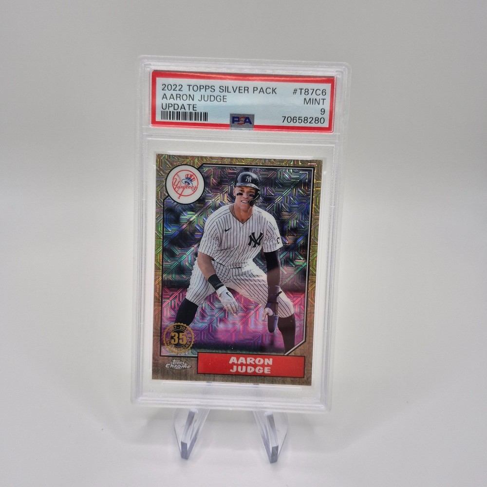 2022 Topps Silver Pack Aaron Judge Update Refractor #T87C6 PSA 9 Chrome Insert