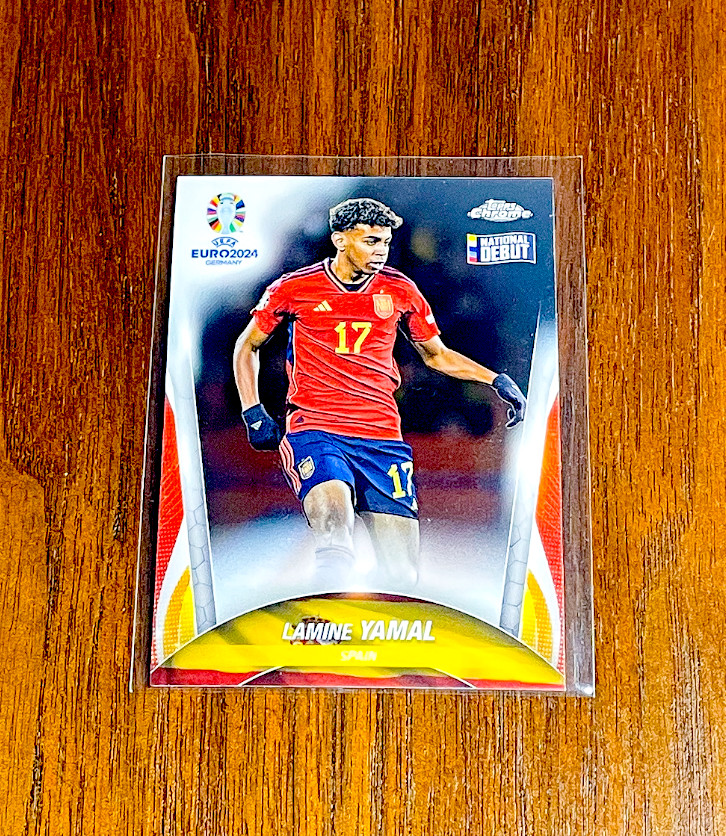 Lamine Yamal 2024 Topps Chrome #17⚽⚽⚽National Debut⚽⚽⚽Euro⚽⚽⚽Spain⚽⚽ThePennyGame