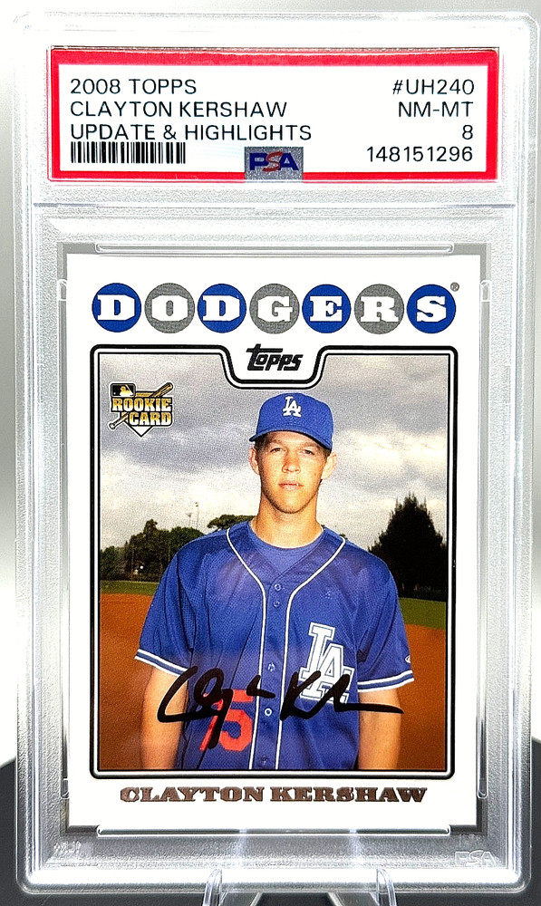 🔥 2008 Topps Update Clayton Kershaw RC #UH240 PSA 8 Dodgers HOF 🔥