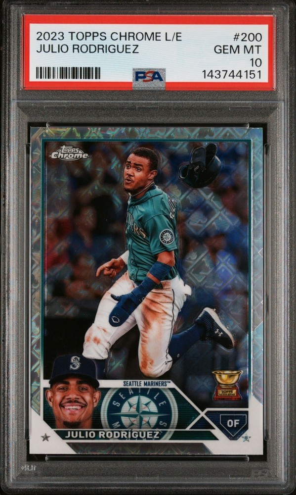Julio Rodriguez 2023 Topps Chrome Logofractor #200 PSA 10