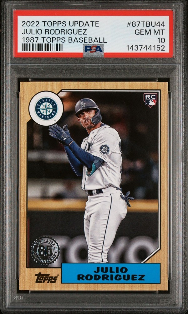 Julio Rodriguez 2022 Topps Update 1987 Baseball #87TBU-44 Rookie PSA 10