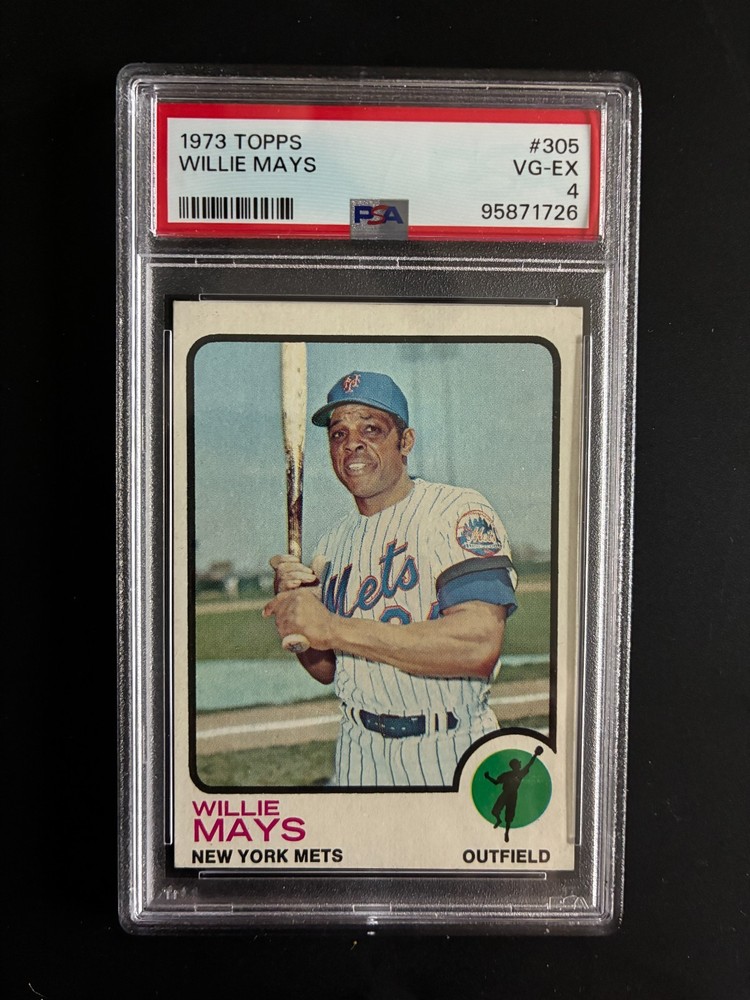 1973 Topps Willie Mays #305 New York Mets HOF PSA 4  #2