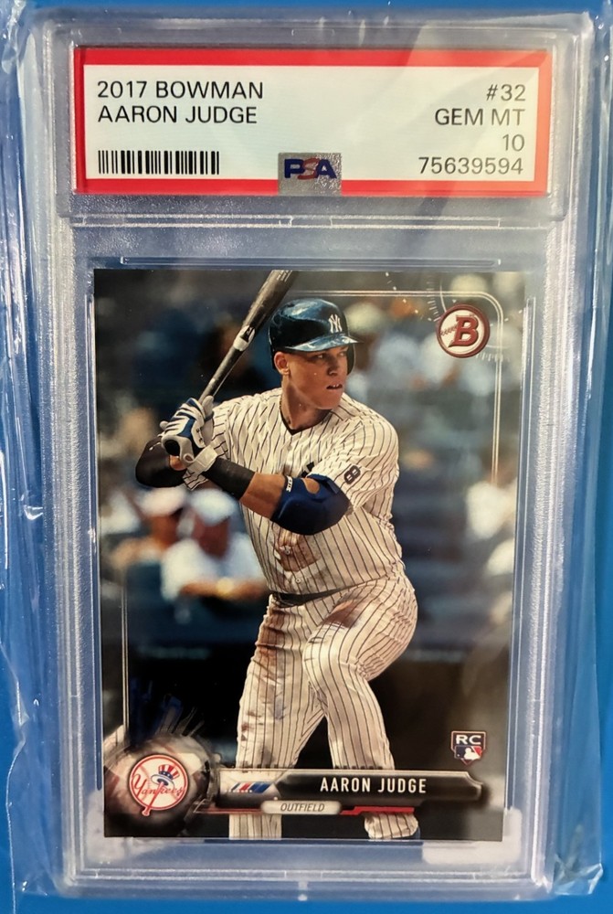 AARON JUDGE NEW YORK YANKEES 2017 BOWMAN #23, GRADED BY PSA GEM 10