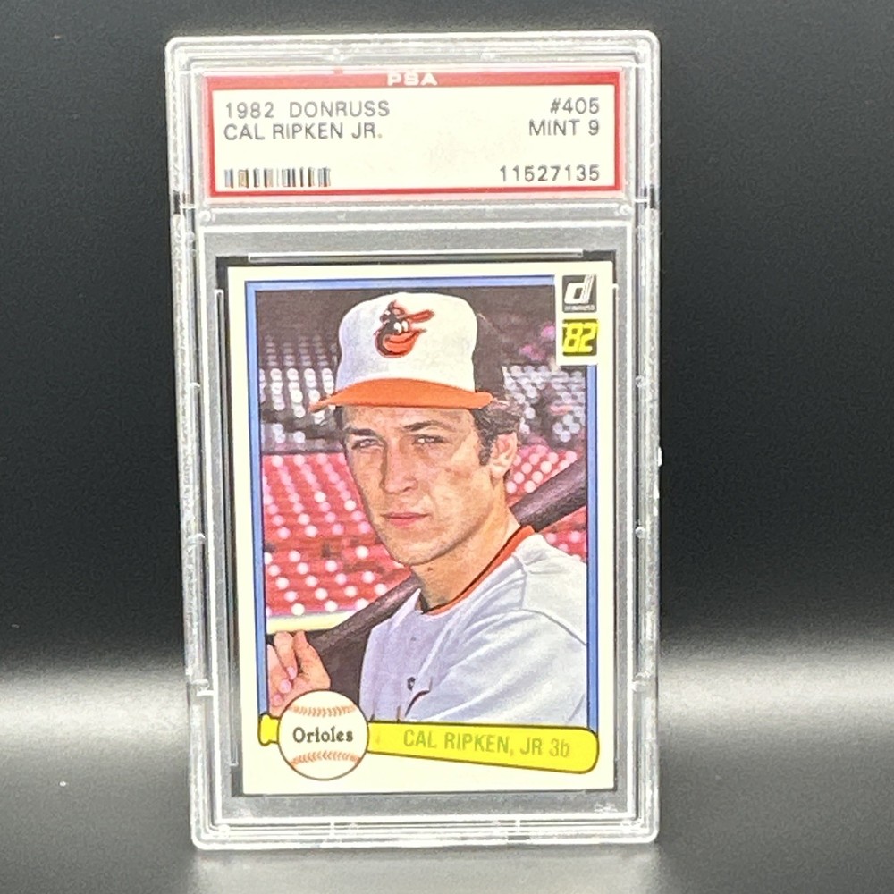 Donruss 1982 Cal Ripken Jr Rookie #405 Baltimore Orioles PSA 9 view 1
