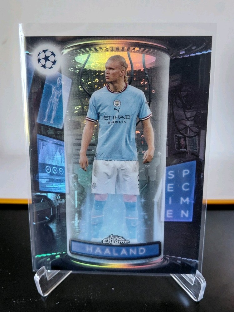 2023 Topps Chrome UEFA UCL Erling Haaland Specimen Insert #S-2 Manchester City