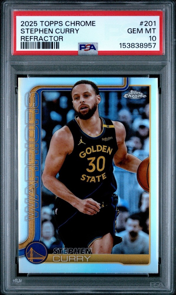 2025 Topps Chrome Stephen Curry Refractor PSA 10