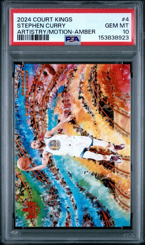 2024 Court Kings Stephen Curry Artistry In Motion Amber 73/99 PSA 10 Pop 1