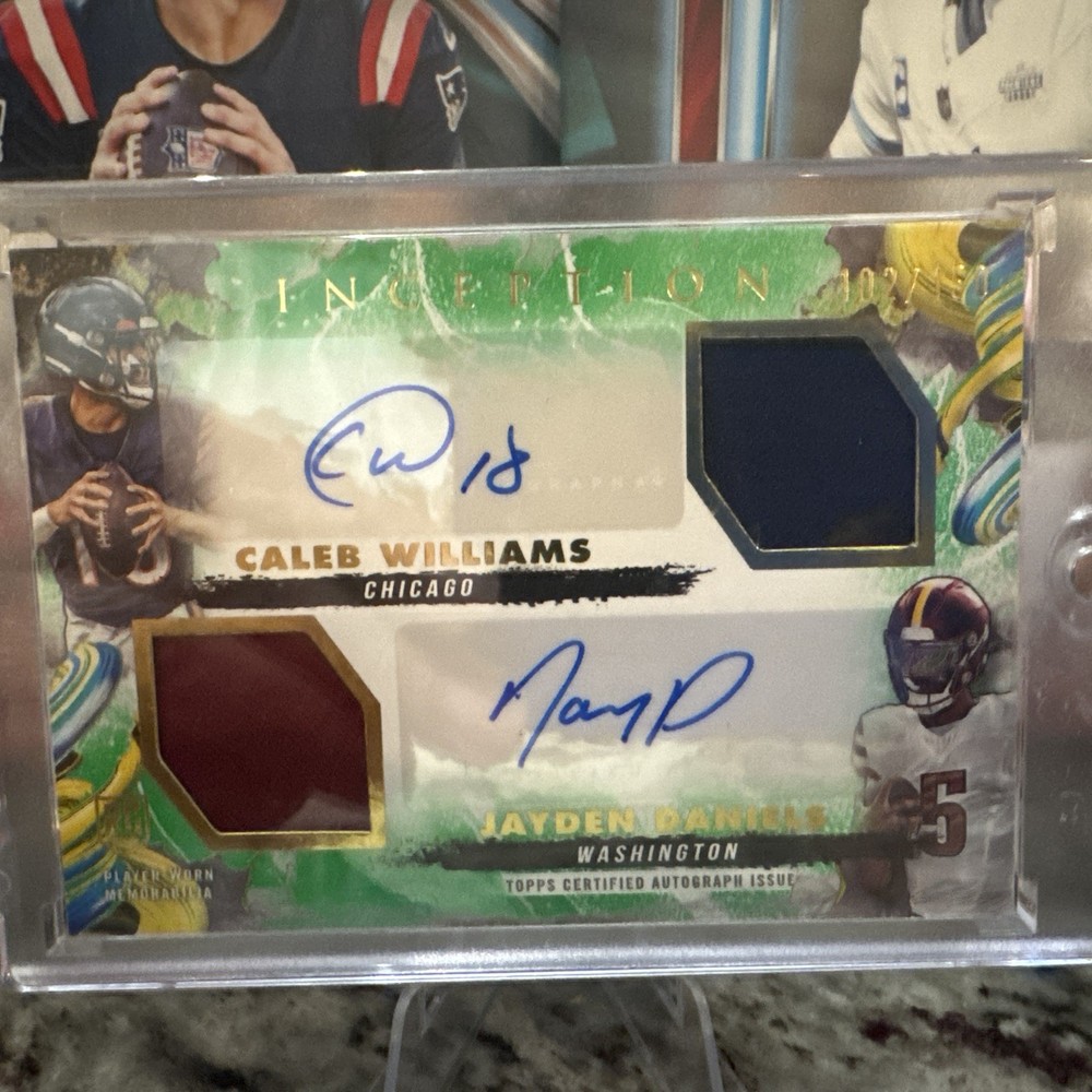2024 GREEN #DRRAWD CALEB WILLIAMS/JAYDEN DANIELS 102/150 Dual Rookie Auto RC