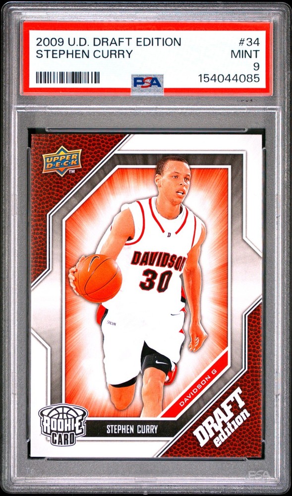 2009 Upper Deck Draft Edition Stephen Curry #34 Rookie Card PSA 9 MINT