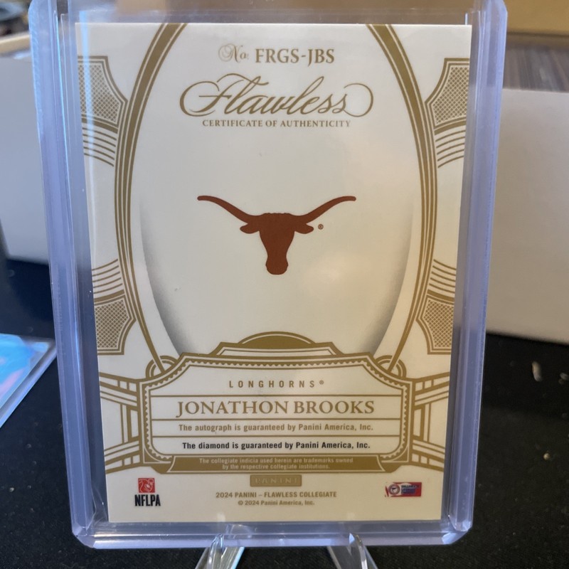 2024 Panini National Treasures Jonathon Brooks RC Auto /10 Flawless Gem FRGS-JBS view 2