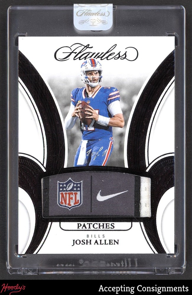 2025 Panini Flawless #2 Josh Allen LAUNDRY TAG PATCH NFL SHIELD LOGO BILLS 1/1