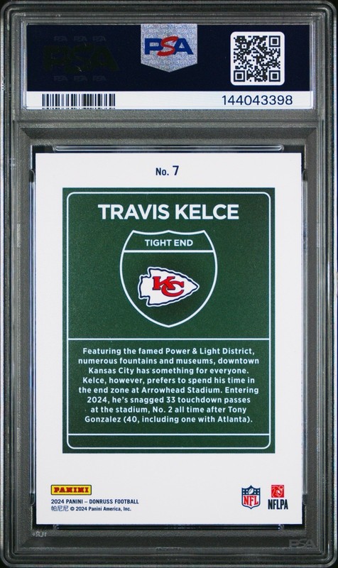 2024 Panini Donruss - Downtown! Travis Kelce #7 view 2