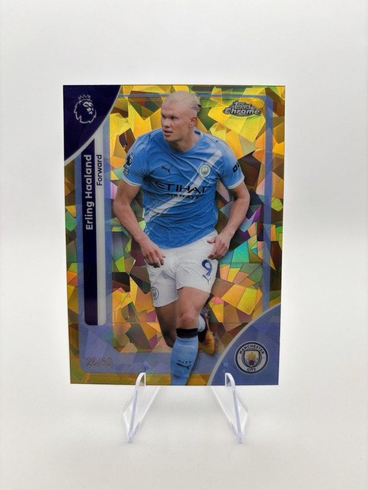2025-26 Topps Chrome Sapphire Premier League-Erling Haaland #125 Gold /50