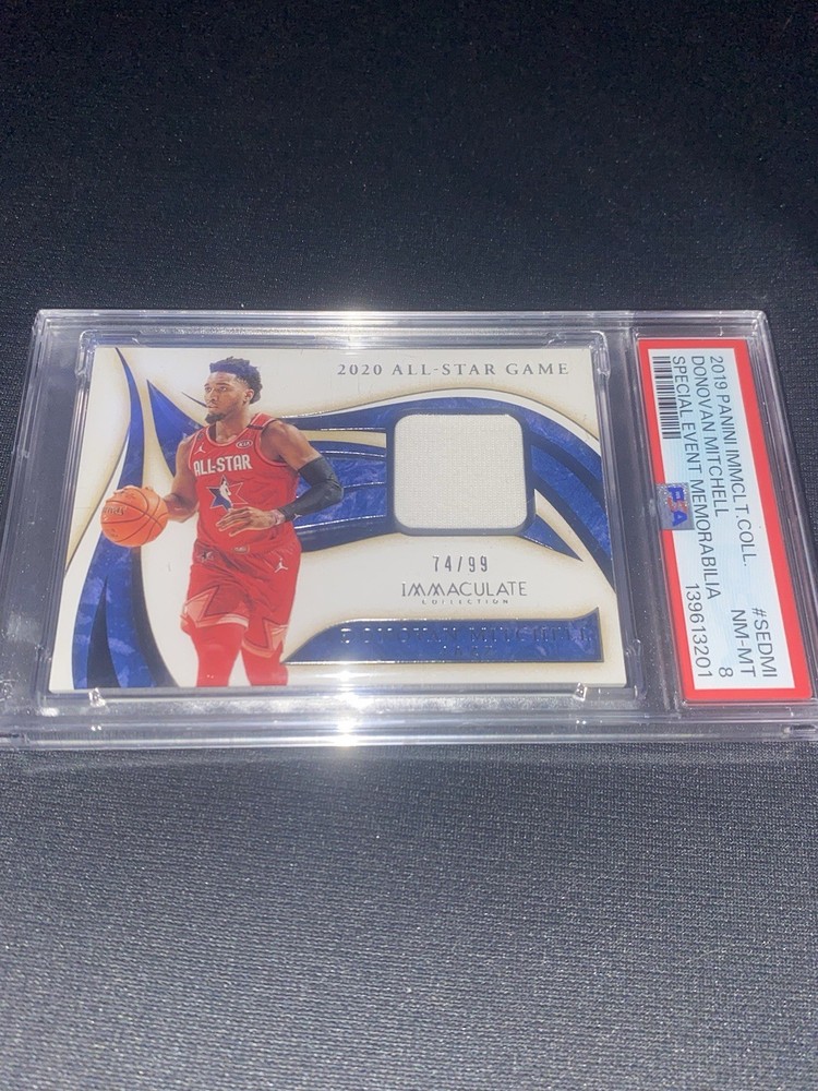 2019-20 Immaculate All Star Game Patch Donovan Mitchell  /99 PSA 8 Pop 1