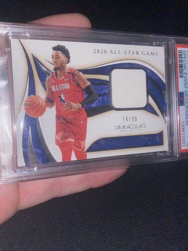 2019-20 Immaculate All Star Game Patch Donovan Mitchell  /99 PSA 8 Pop 1 view 2