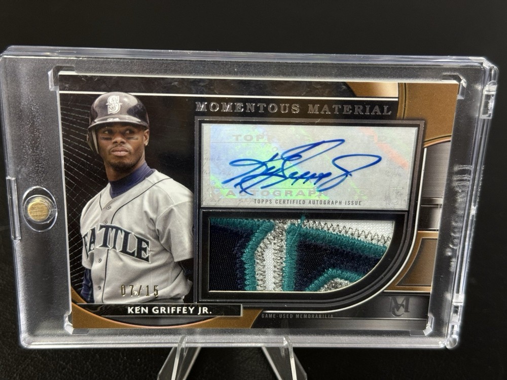 2021 Topps Museum Collection GAME USED PATCH AUTO Ken Griffey Jr - SSP /15