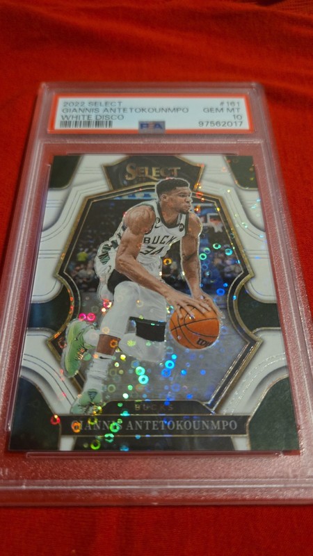 2022 Select Prizm Giannis Antetokounmpo White Disco #161 PSA10! view 2