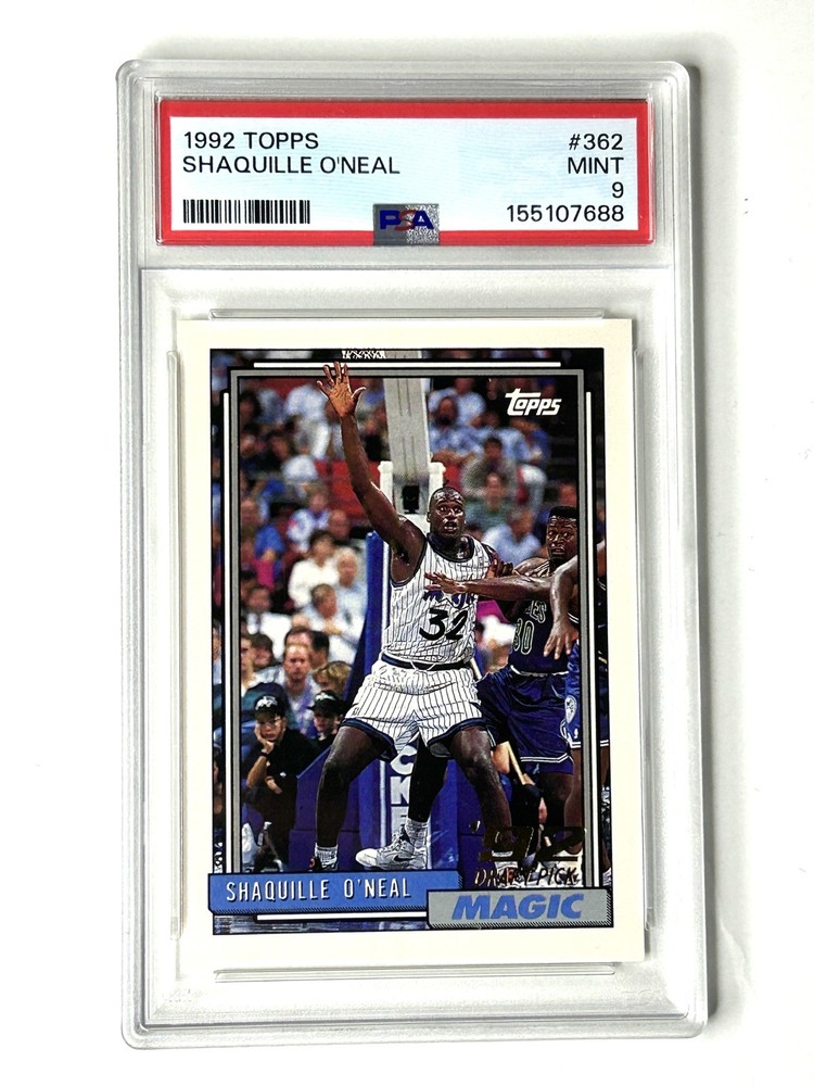 1992-93 Topps Shaquille O'Neal Rookie #362 Magic PSA 9 RC