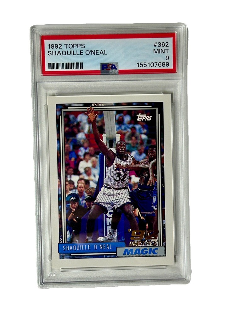 1992-93 Topps Shaquille O'Neal Rookie #362 Magic PSA 9 RC